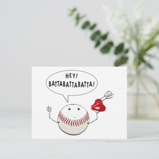 Carte Postale Dessin animé de baseball (Debout devant)