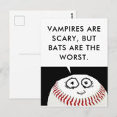 Carte Postale Dessin animé de baseball (Devant / Derrière)