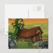 Carte Postale Dessin animé de cottage de haricot (Devant / Derrière)
