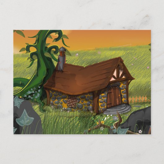 Carte Postale Dessin animé de cottage de haricot (Devant)