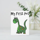 Carte Postale Dessin animé de dinosaure drôle dit Mon premier an (Debout devant)