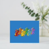 Carte Postale Dessin animé de dragons (Debout devant)
