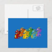 Carte Postale Dessin animé de dragons (Devant / Derrière)