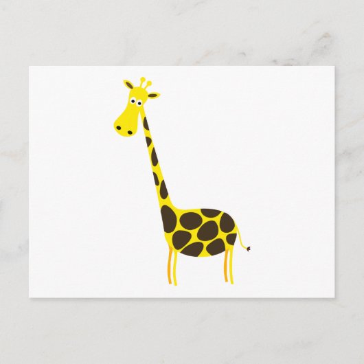 Carte Postale Dessin animé de girafe (Devant)