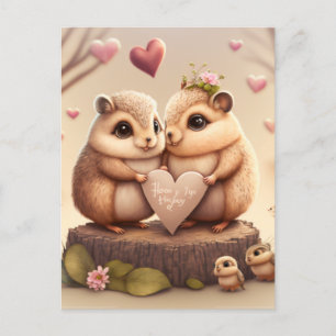 Carte Postale Dessin animé de petits ours mignons