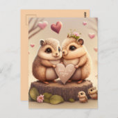 Carte Postale Dessin animé de petits ours mignons (Devant / Derrière)