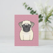 Carte Postale Dessin animé de Pug (Debout devant)