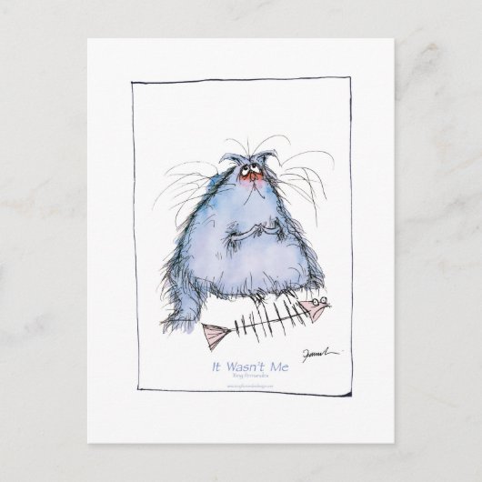 Carte Postale dessin animé de tony fernandes "Ce n'était pas moi (Devant)