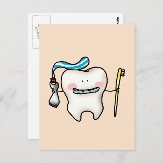 Carte Postale dessin animé drôle (Devant / Derrière)