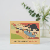 Carte Postale Dessin animé drôle de baseball, modèle arrivé en t (Debout devant)