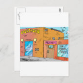 Carte Postale Dessin animé du tribunal (Devant / Derrière)