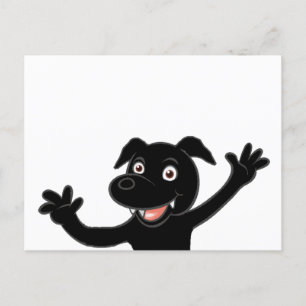 Carte Postale dessin animé en laboratoire noir