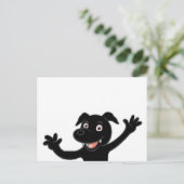 Carte Postale dessin animé en laboratoire noir (Debout devant)