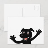 Carte Postale dessin animé en laboratoire noir (Devant / Derrière)