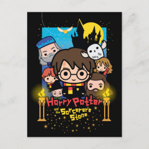 Carte Postale Dessin animé Harry Potter et la Pierre philosophal