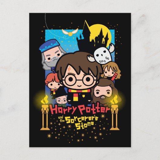 Carte Postale Dessin animé Harry Potter et la Pierre philosophal (Devant)