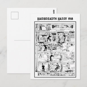 Carte Postale Dessin animé historique vintage Hairbreadth Harry