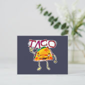 Carte Postale dessin animé taco man style drôle illustration (Debout devant)