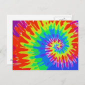 Carte postale dessin animé Tie-Dye (Devant / Derrière)