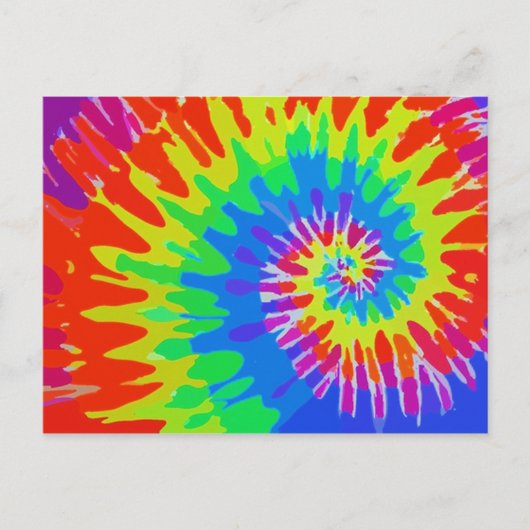 Carte postale dessin animé Tie-Dye (Devant)