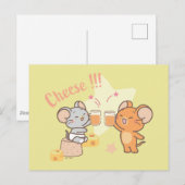 Carte Postale Dessin animé Tom et Jerry Santé au fromage (Devant / Derrière)