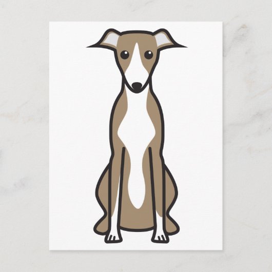 Carte Postale Dessin animé Whippet Dog (Devant)
