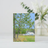 Carte Postale Dessin au crayon couleur printemps du pays (Debout devant)