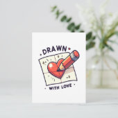Carte Postale Dessin avec amour (Debout devant)