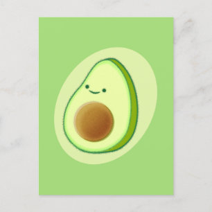 Carte Postale Dessin Avocado mignon