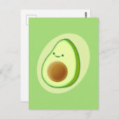 Carte Postale Dessin Avocado mignon (Devant / Derrière)