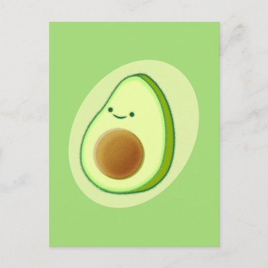 Carte Postale Dessin Avocado mignon (Devant)