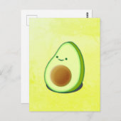 Carte Postale Dessin Avocado mignon (Devant / Derrière)
