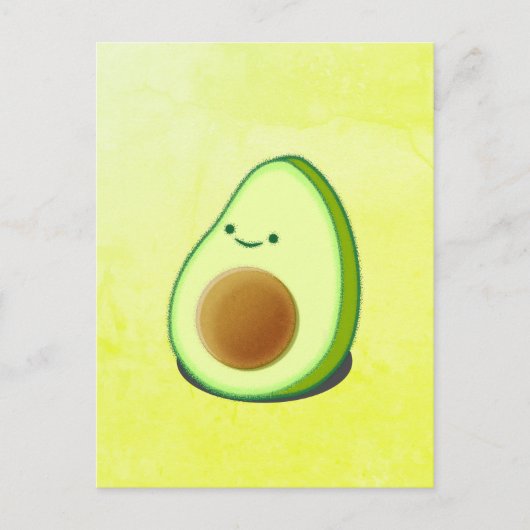 Carte Postale Dessin Avocado mignon (Devant)