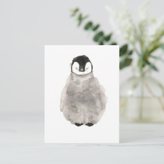 Carte Postale Dessin bébé pingouin (Debout devant)