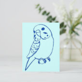 Carte Postale Dessin Budgie (Debout devant)