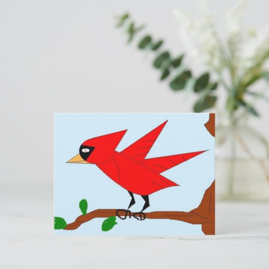 Carte Postale Dessin cardinal (Debout devant)