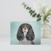 Carte Postale Dessin Chien Cavalier King Charles Spaniel (Debout devant)
