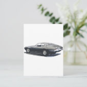 Carte Postale Dessin classique Maserati Ghibli (Debout devant)