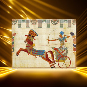 Carte Postale Dessin coloré de Ramsès II, pharaon de l'Égypte an