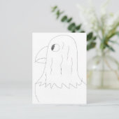 Carte Postale Dessin d'aigle (Debout devant)
