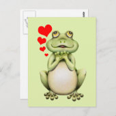 Carte Postale Dessin d'amour de grenouille (Devant / Derrière)