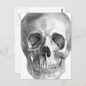 Carte Postale Dessin d'anatomie du crâne humain (Devant / Derrière)