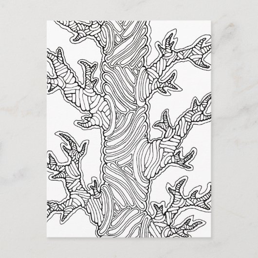 Carte Postale Dessin d'arbre flou abstrait (Devant)