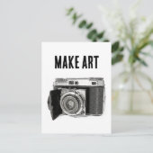 Carte Postale Dessin d'art d'un photographe de caméra de 35 mm r (Debout devant)