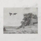 Carte Postale Dessin d'art d'une machine à voler (Devant)