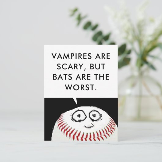 Carte Postale Dessin de baseball (Debout devant)