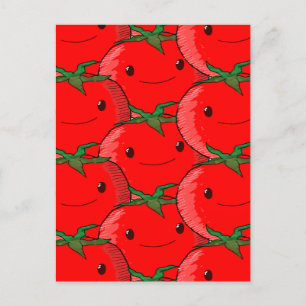 Carte Postale Dessin de beaucoup de Motif de tomate mignonne