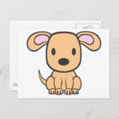 Carte Postale Dessin de bébé chien (Devant / Derrière)