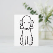 Carte Postale Dessin de Bedlington Terrier Dog (Debout devant)