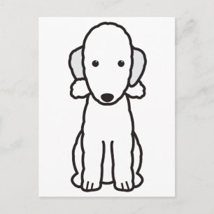 Carte Postale Dessin de Bedlington Terrier Dog